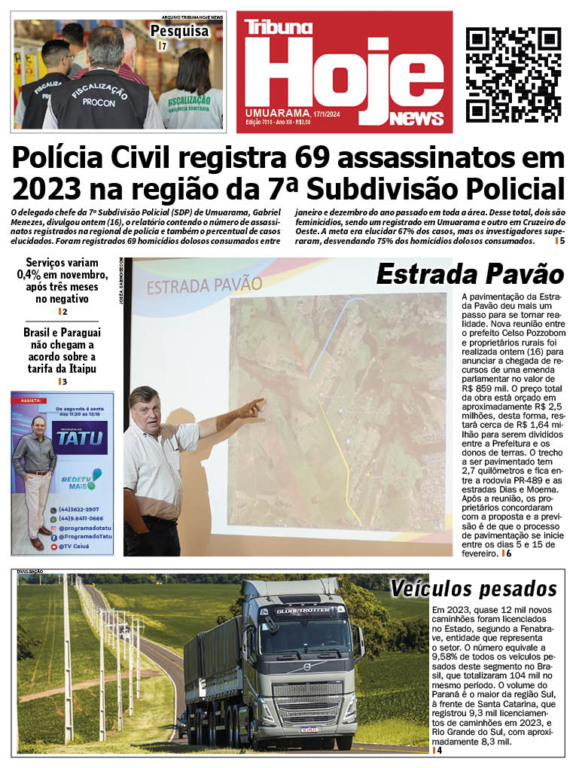 Tribuna Hoje | Edição 17/01/2024
