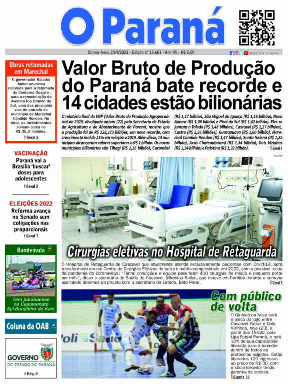 O Paraná | Edição 23/09/2021
