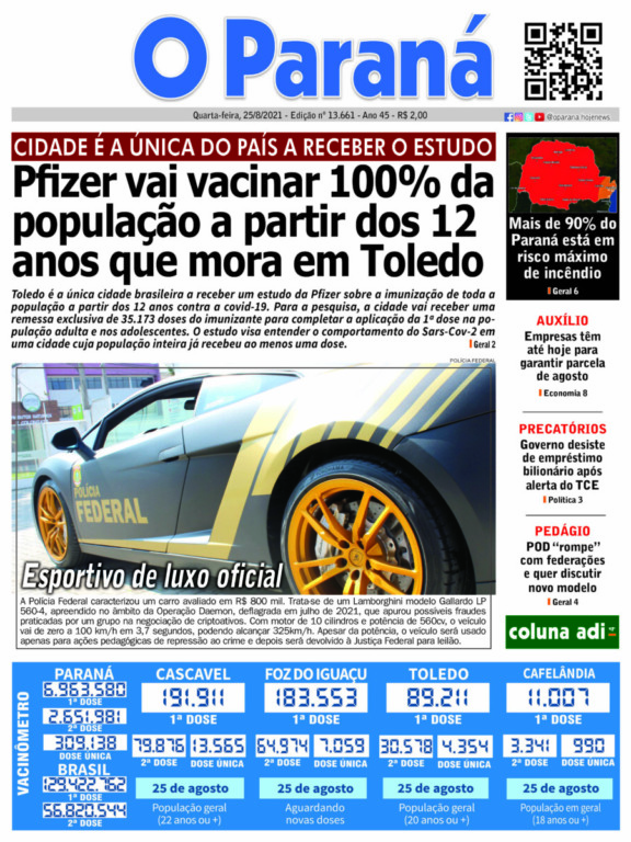O Paraná | Edição 25/08/2021