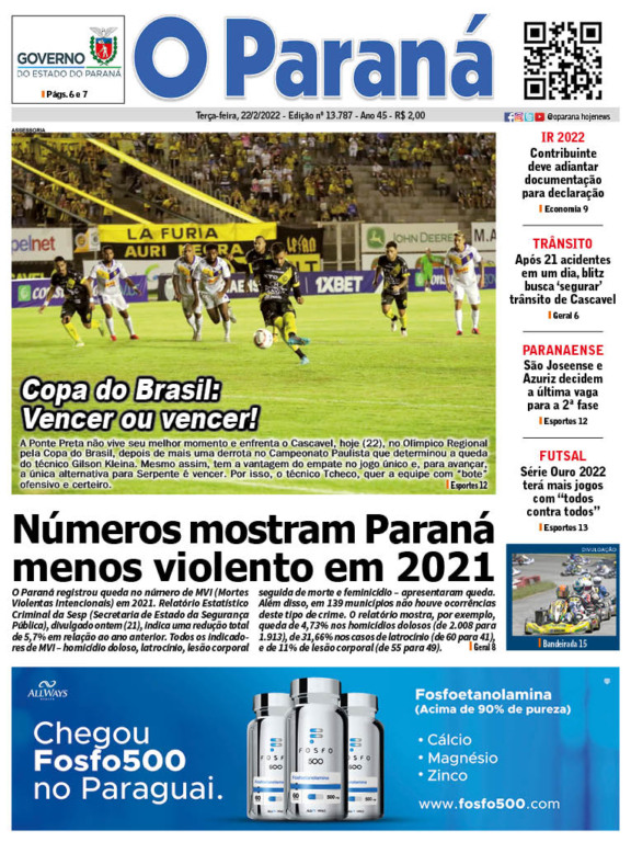 O Paraná | Edição 22/02/2022