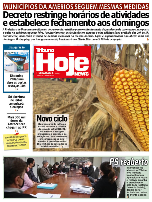 Tribuna Hoje | Edição do dia 3 de junho de 2021