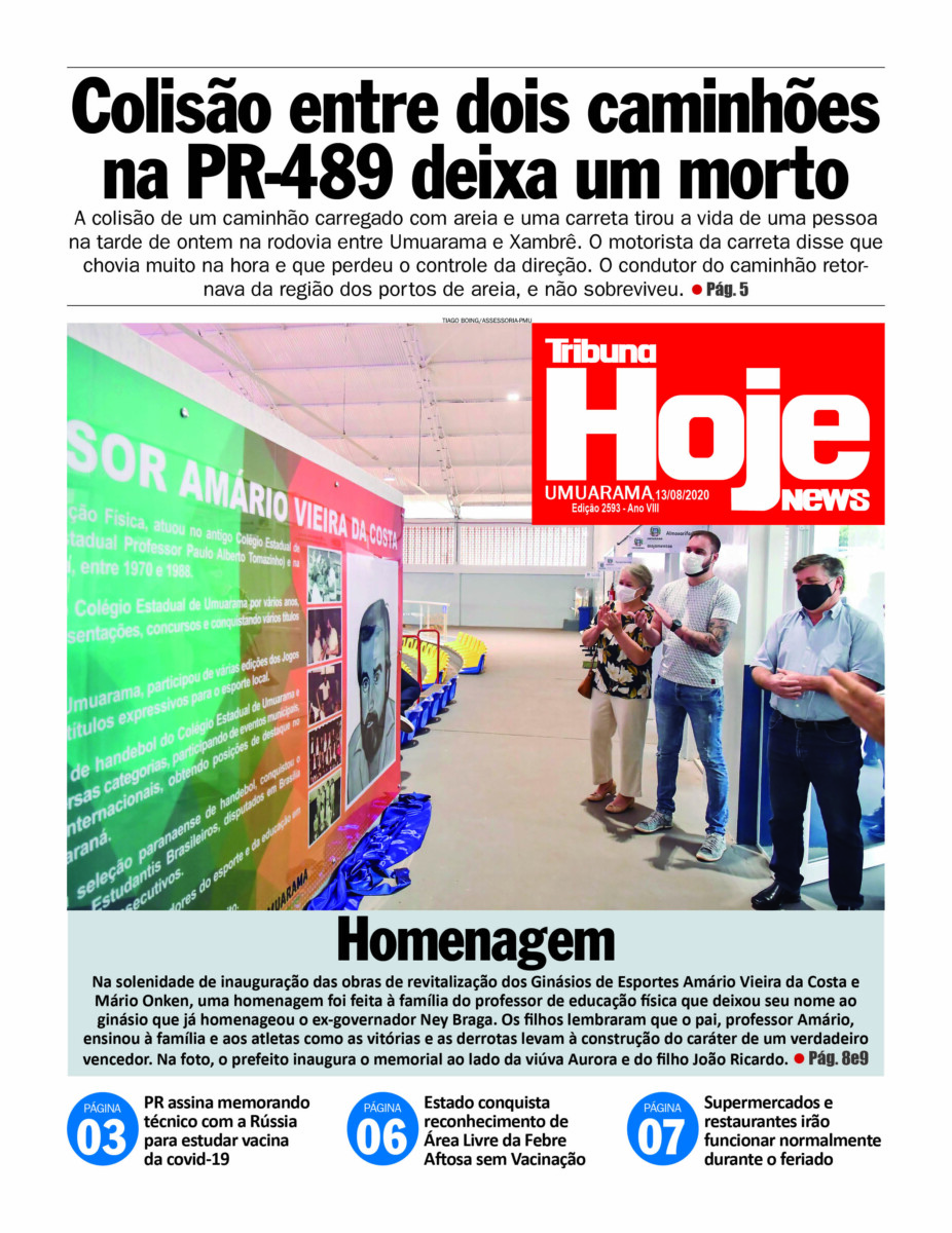 Tribuna Hoje | Edição 13/08/2020