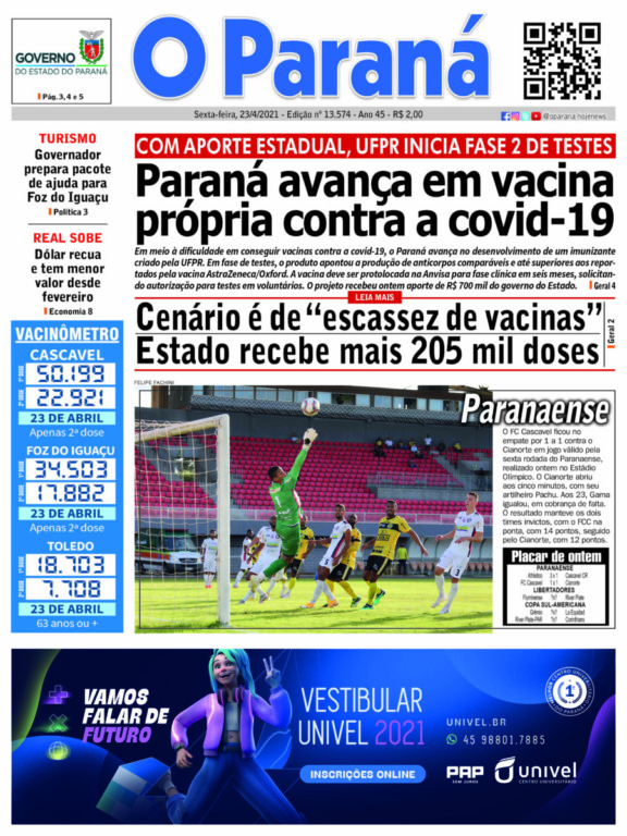 O Paraná | Edição 23/04/2021