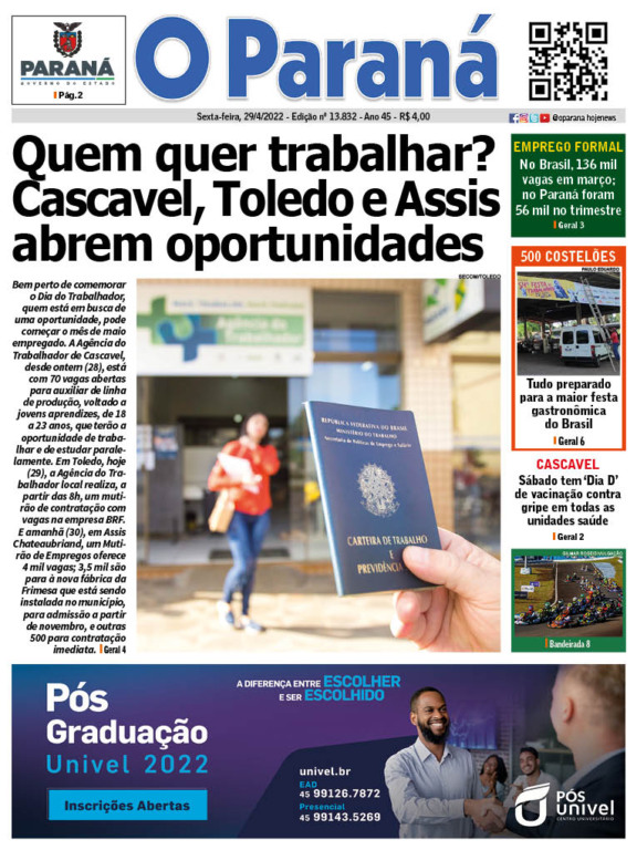 O Paraná | Edição 29/04/2022