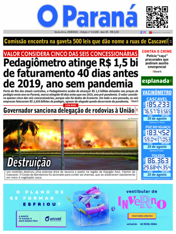 O Paraná | Edição 20/08/2021