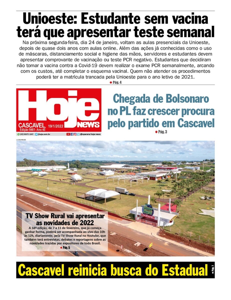 Hoje News | Edição 19/01/2022