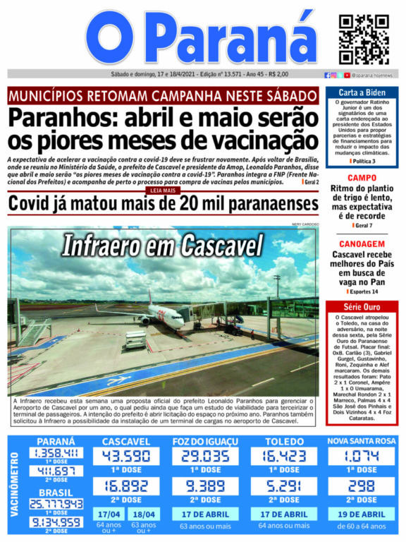 O Paraná| Edição 17 e 18 de abril de 2021