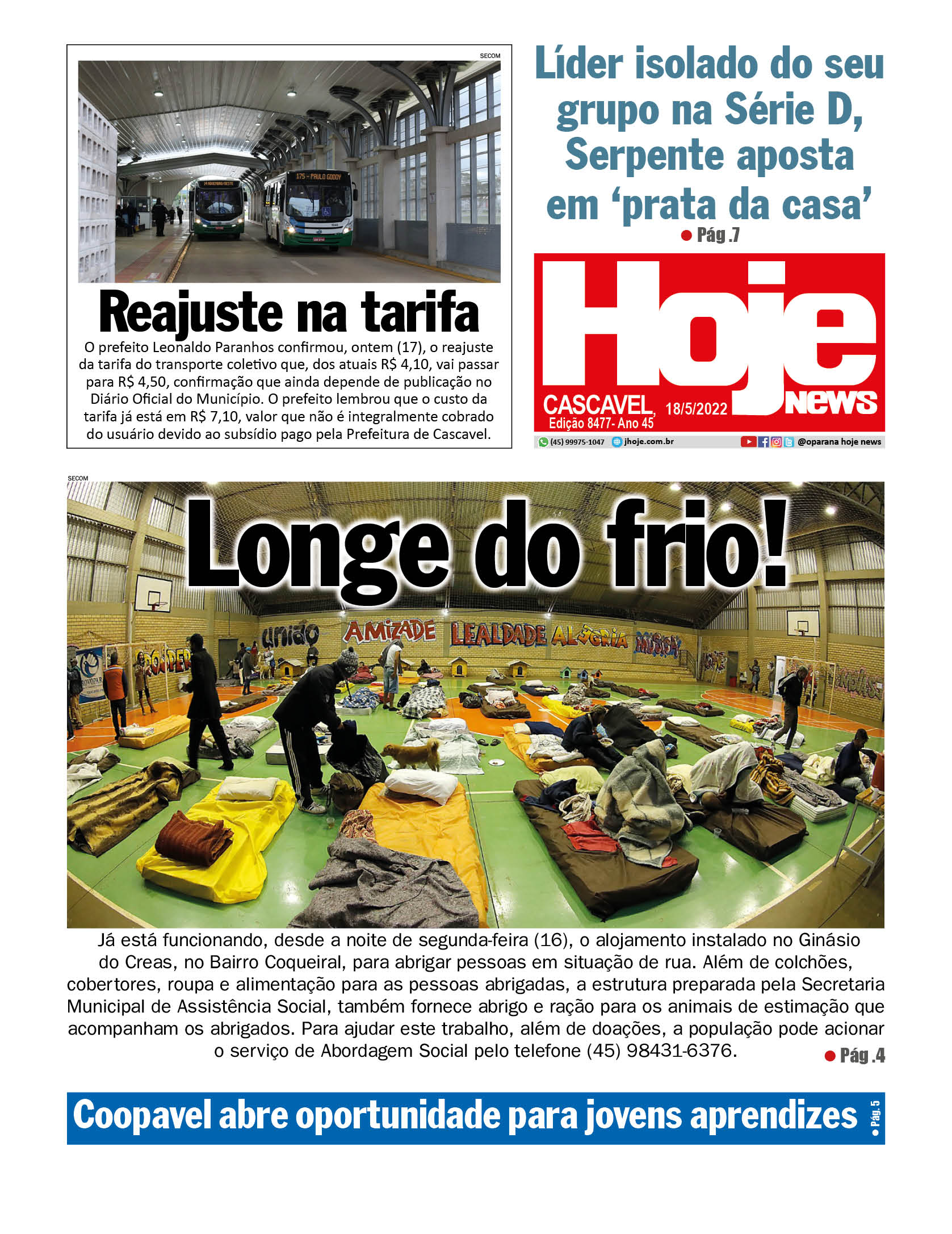 Hoje News |  Edição 18/05/2022