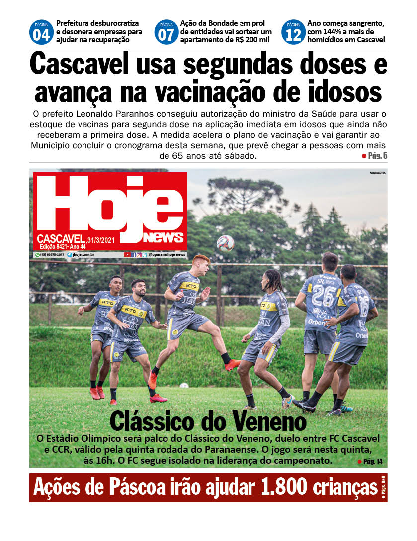 Hoje News | edição 31/03/2021