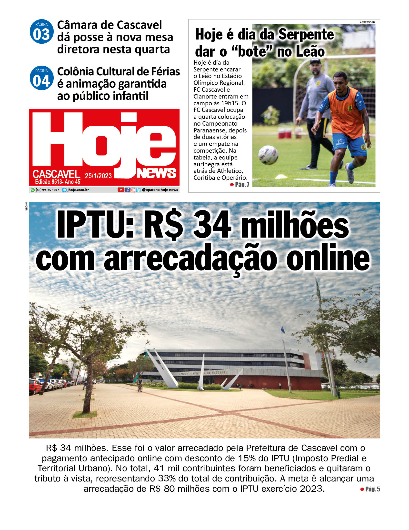 Hoje News | Edição 31/01/2023