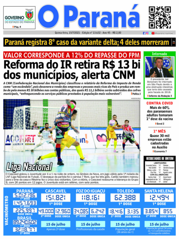 O Paraná | Edição 15/07/2021