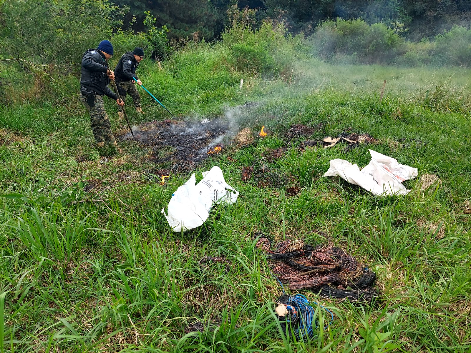 GM localiza 50 quilos de fios de cobre no Cascavel Velho