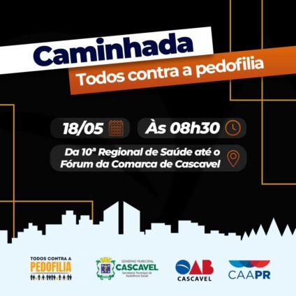 caminhada todos contra a pedofilia