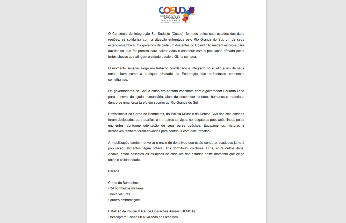 carta cosud