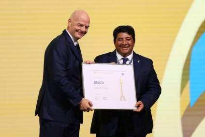 edinaldo rodrigues e Gianni Infantino