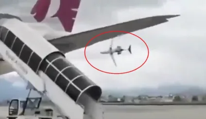 Um vídeo registrou o momento da queda da aeronave, ocupada por 19 pessoas; depois de tocar o solo, o avião explodiu