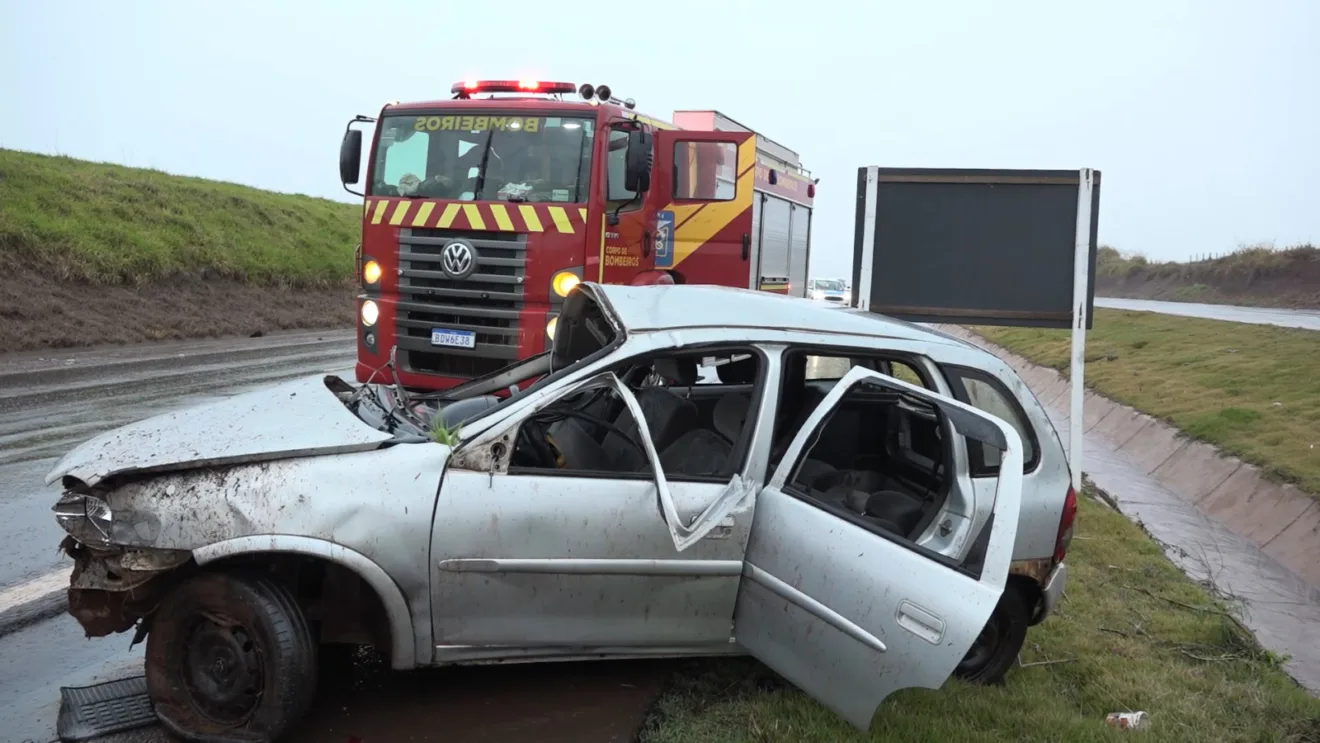 Um acidente de trânsito foi registrado na manhã desta segunda-feira (29) na rodovia BR-163, em Cascavel - Foto: SOT