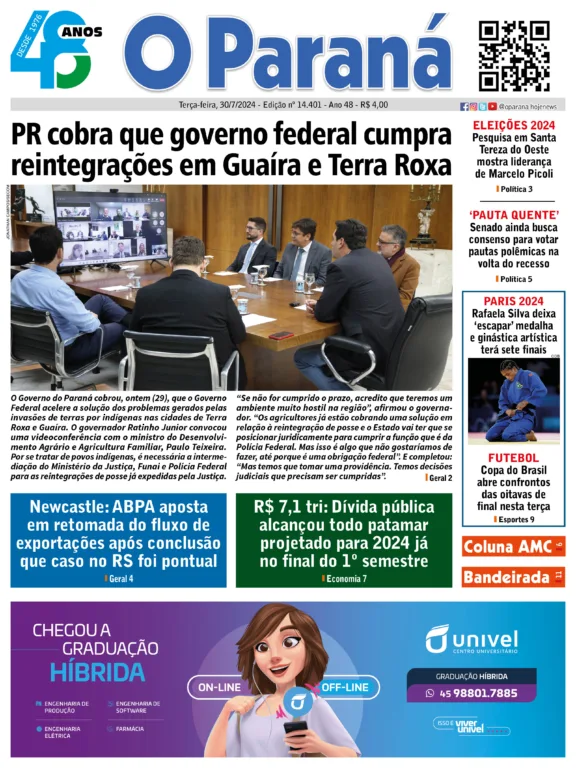 O Paraná | Edição 30/07/2024 O Paraná | Edição 30/07/2024