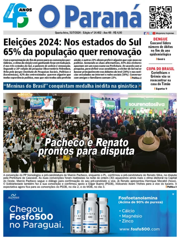 O Paraná | Edição 31/07/2024 O Paraná | Edição 31/07/2024