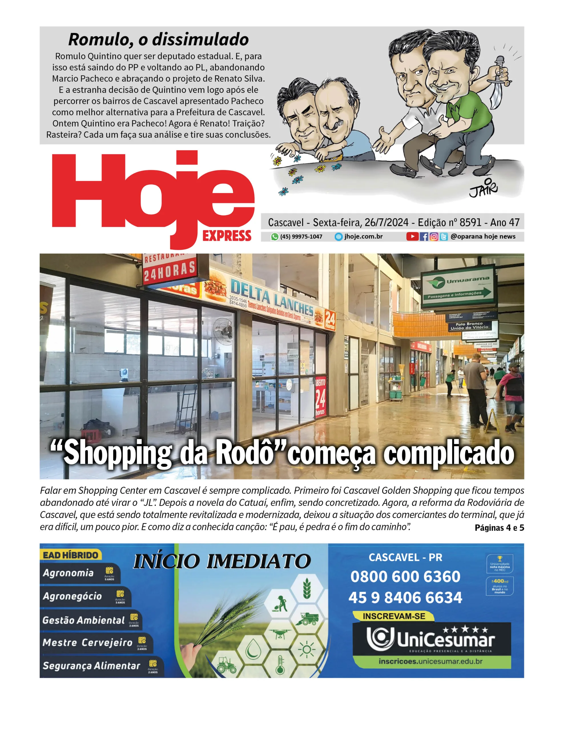 Hoje Express | Edição 01/08/2024