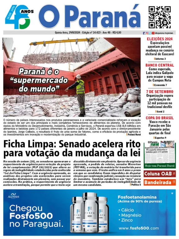 O Paraná | Edição 29/08/2024 O Paraná | Edição 29/08/2024