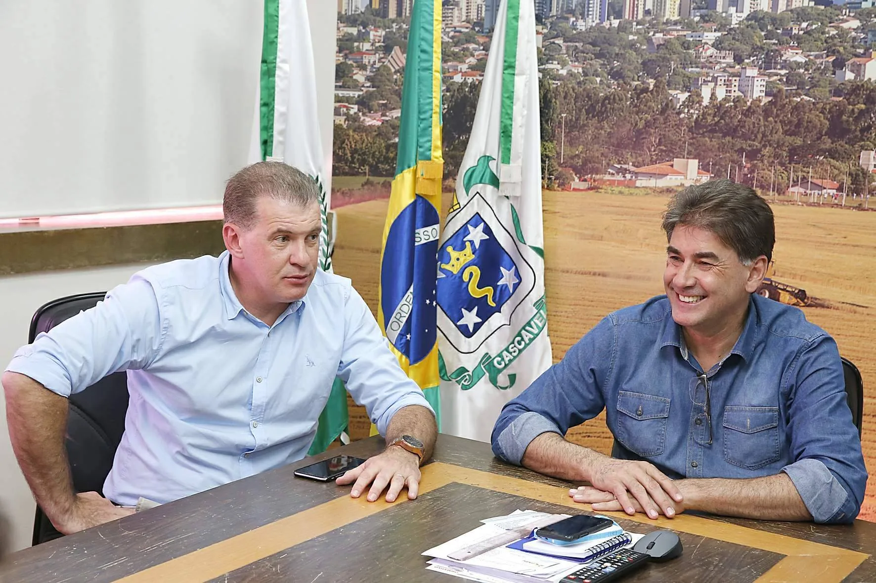 Aliados na primeira gestão, Roman afirma ter se afastado do prefeito em 2019 por discordar das escolhas de Paranhos. Foto: Arquivo/Secom