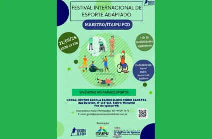 O evento acontece no dia 21 de setembro em Foz do Iguaçu e conta com 13 modalidades; inscrições estão abertas