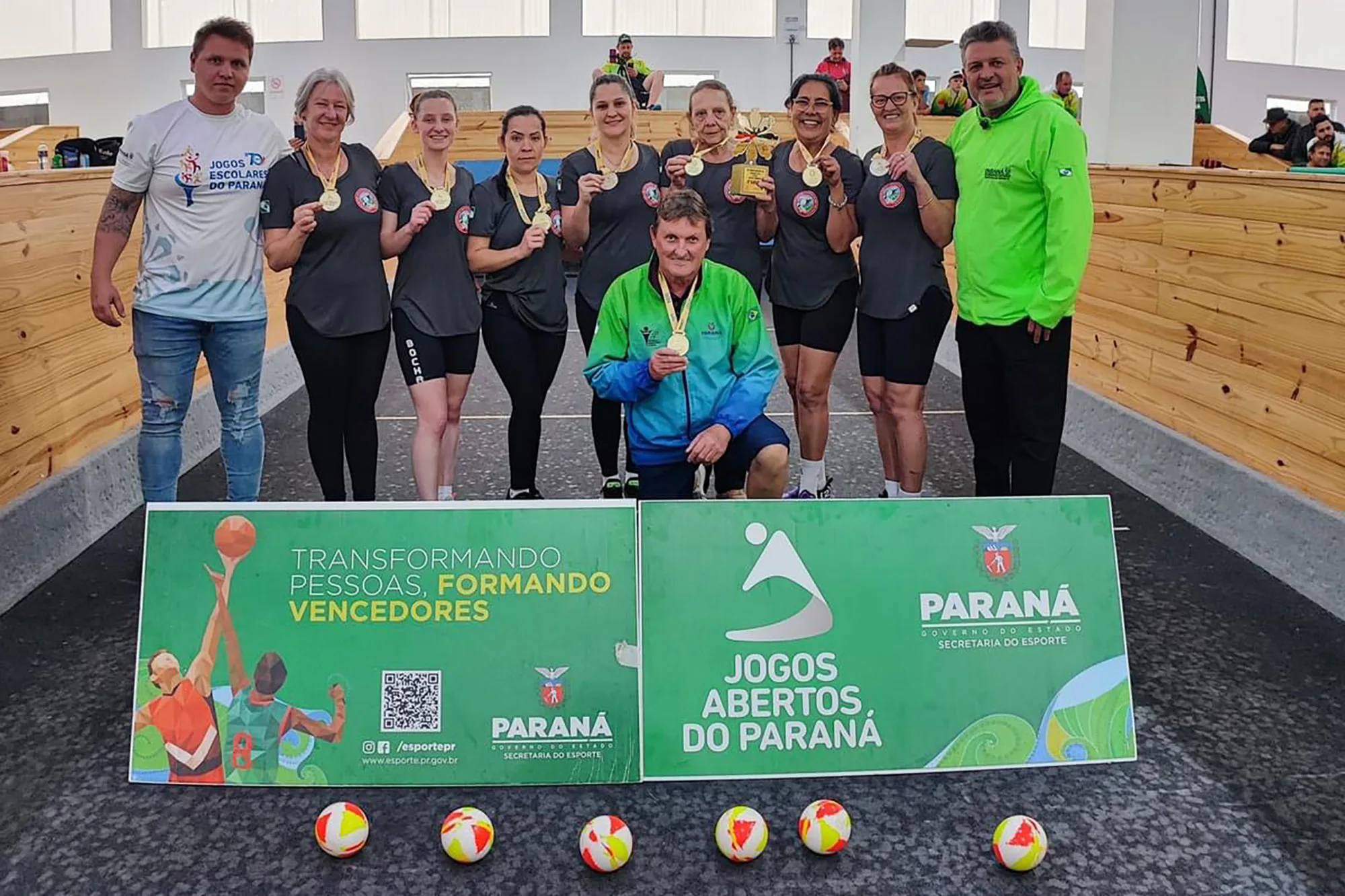 Confira os resultados e campeões da bocha nos Jogos Abertos do Paraná 2024. Veja como a equipe da casa se destacou na competição - Foto: Rubinho Silva / SEES 