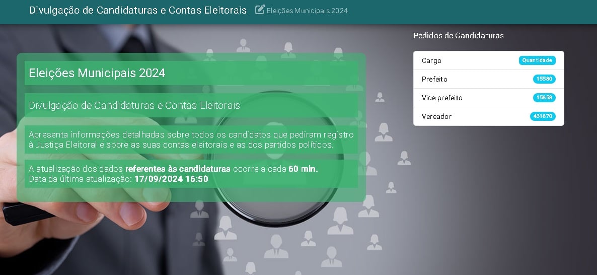 Todos os números podem ser conferidos no portal <divulgacandcontas.tse.jus.br>. Foto: Reprodução