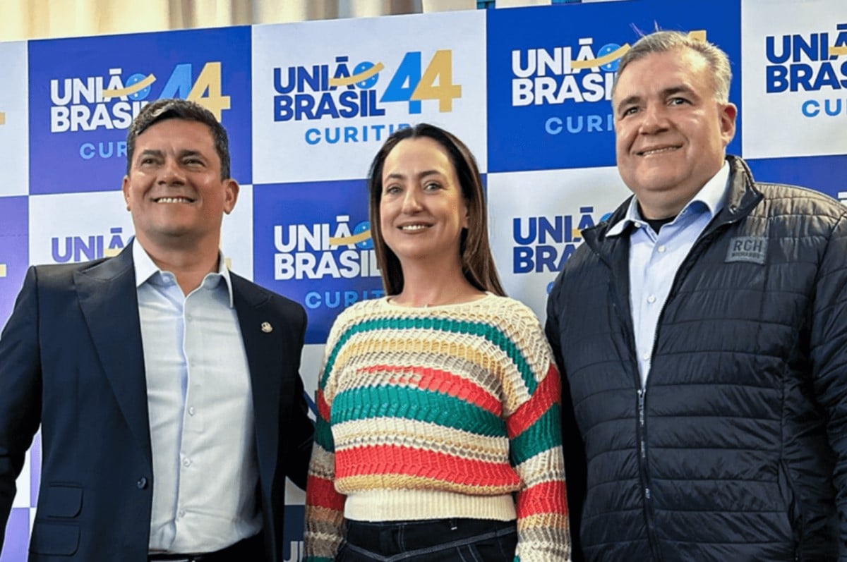 Moro, Rosangela e Leprevost ainda no início da campanha eleitoral. Foto: Reprodução/Redes Sociais