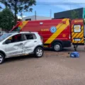 Acidente de trânsito em Cascavel: motociclista ferido em colisão com carro na Avenida Uirapuru - Foto: Sot