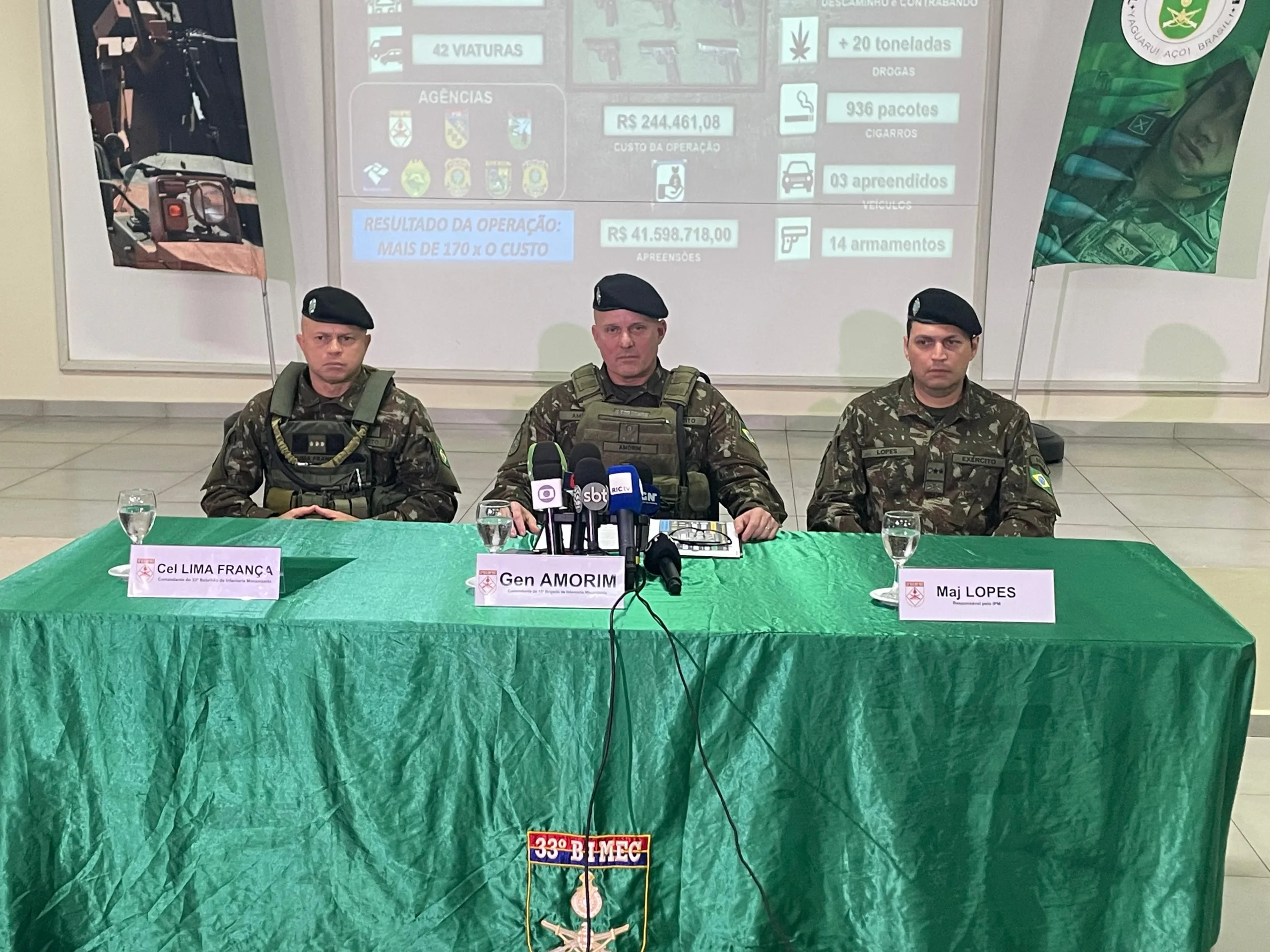 Notícia: apreensão das últimas pistolas furtadas do 33º BI Mec em Cascavel. Operação conjunta entre Exército e PM do Paraná teve sucesso - Foto: Luiz Felipe Max/SOT