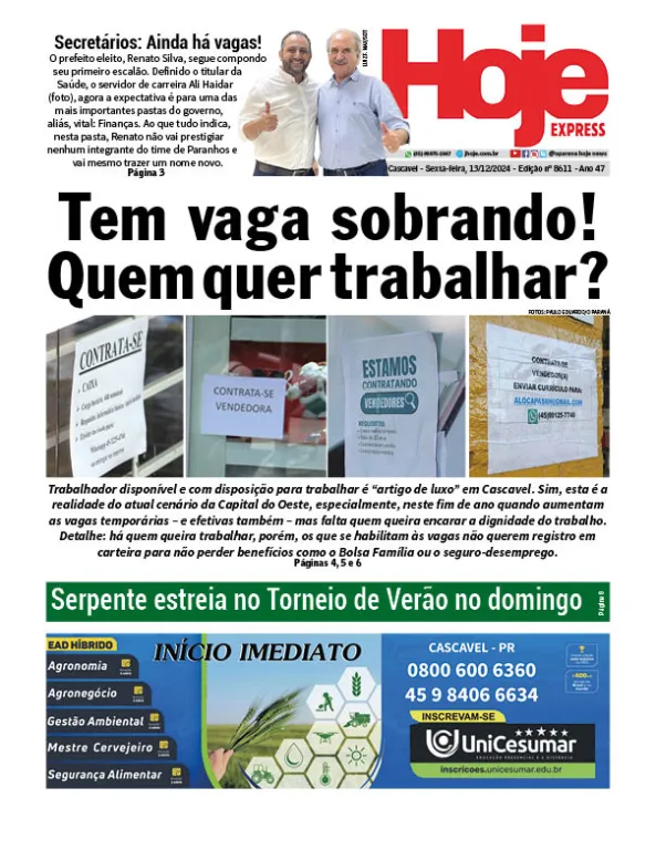 Hoje Express | Edição 01/01/2024