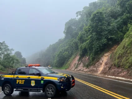 Fortes causam insegurança na BR-277 em Guarapuava