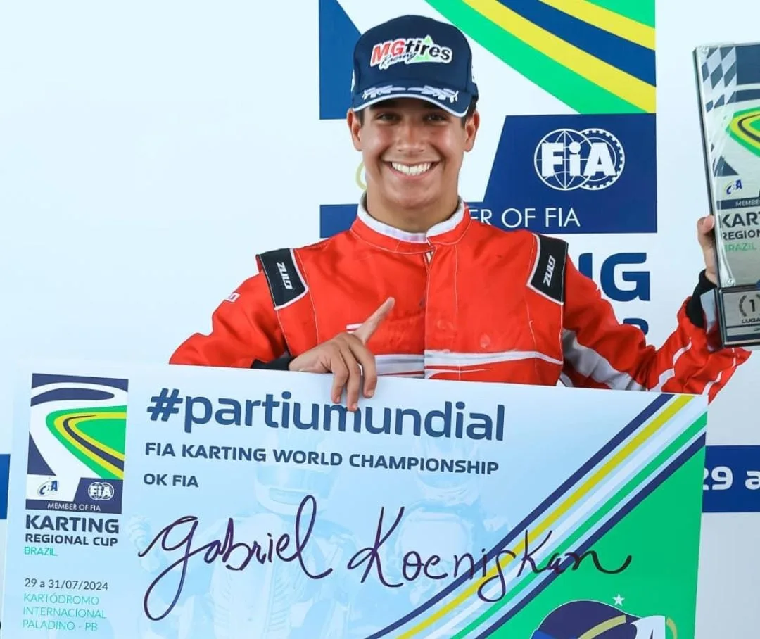 Conheça Gabriel Koenigkan, jovem piloto de apenas 15 anos que vai estrear na Stock Light 2025 pela equipe W2 Racing ProGP - Foto: Divulgação  