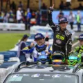 Rafael Guimarães triunfa na pista do kartódromo Luigi Borghesi e comemora o título da categoria Mini2T- Foto: Eni Alves