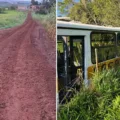 Rio do Salto: ônibus escolar atola e crianças retornam para casa a pé