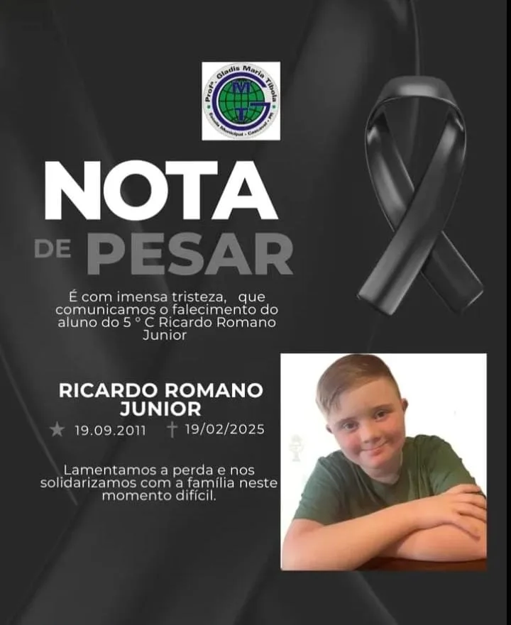 Preparamos uma nota de pesar pela perda de Ricardo Romano Junior, um verdadeiro herói em Cascavel enfrentando batalhas difíceis - Arte: Escola Gladis Maria Tibola  