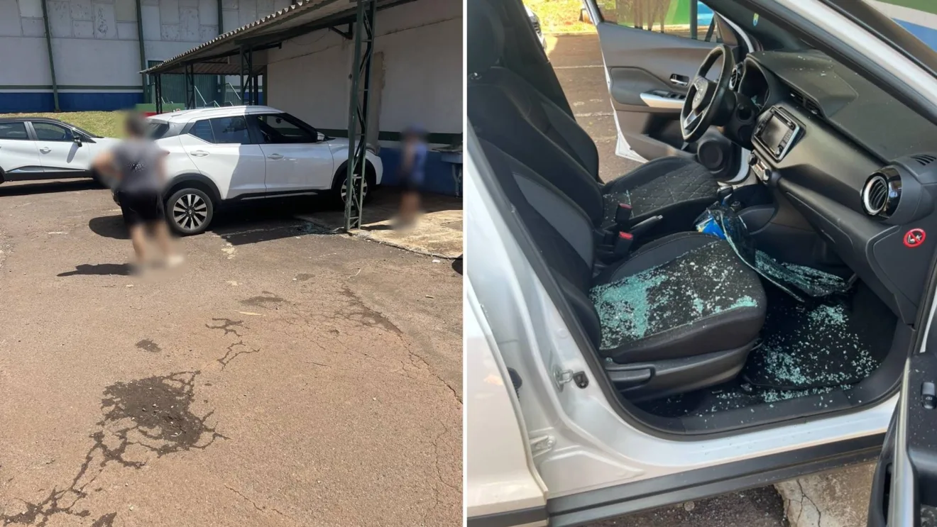 Carro é arrombado e furtado no pátio do Centro Esportivo Ciro Nardi