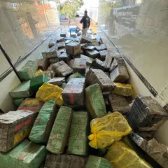 Descubra como a PRF deteve um motorista que transportava 7,7 toneladas de maconha em um caminhão frigorífico na BR-369 - Foto: PRF