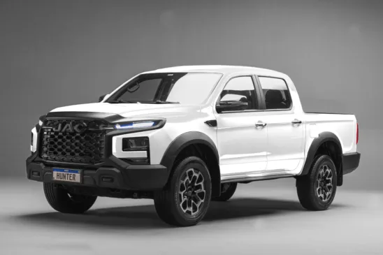 Chega às lojas neste mês a linha 2026 da picape JAC Hunter. A grande novidade é a versão 4Work da picape JAC Hunter foi desenvolvida com foco nas demandas de frotistas e produtores rurais Crédito: Divulgação