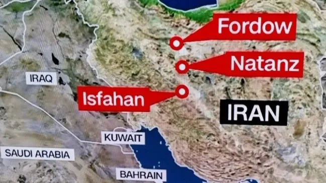 Três locais no Irã foram atacados pelos EUA. Imagem: Reprodução CNN