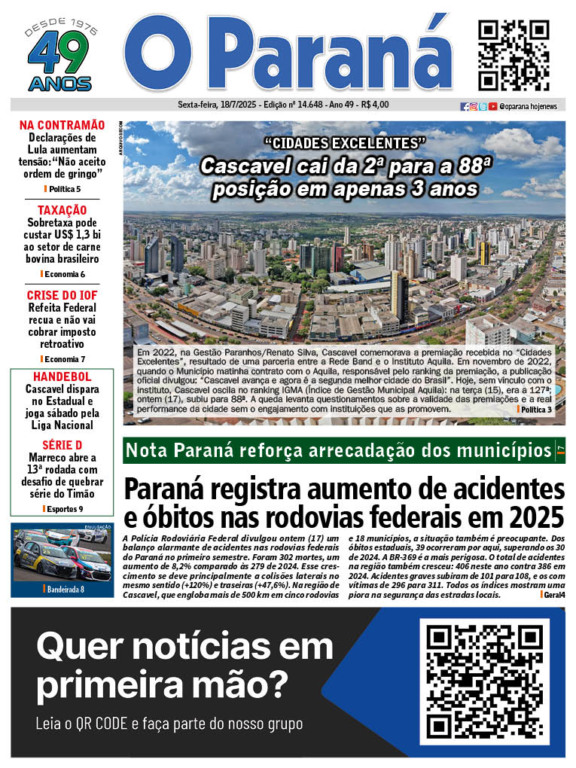 O Paraná | Edição 18/07/2025