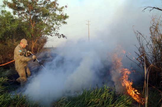 Geadas e falta de chuva, além da irresponsabilidade de alguns, aumentam número de incêndios ambientais - Foto: CBMPR Geadas e falta de chuva, além da irresponsabilidade de alguns, aumentam número de incêndios ambientais - Foto: CBMPR