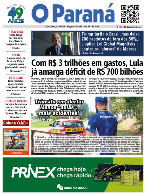 O Paraná | Edição 31/07/2025
