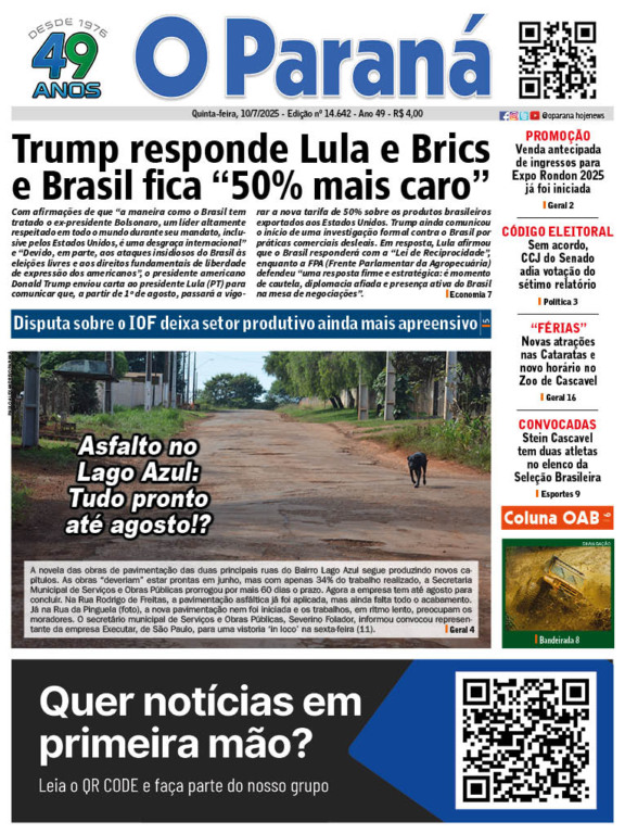 O Paraná | Edição 10/07/2025