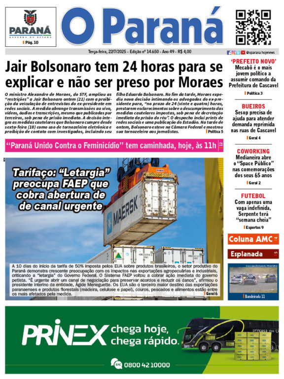 O Paraná | Edição 22/07/2025