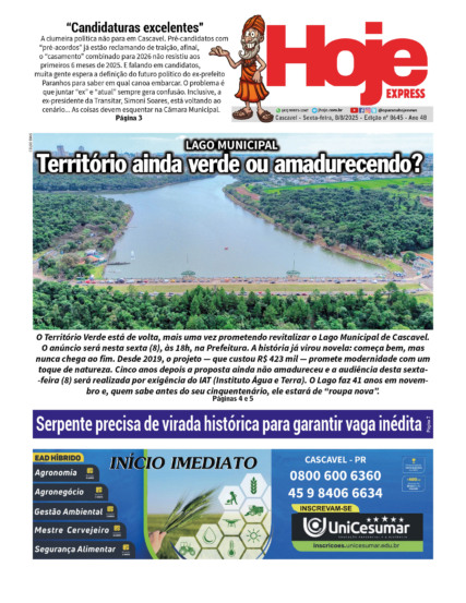 Hoje Express | Edição 08/08/2025
