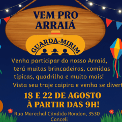 Guarda Mirim realiza Arraiá com comidas típicas, brincadeiras e muita diversão em Cascavel