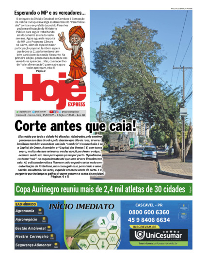 Hoje Express | Edição 15/08/2025